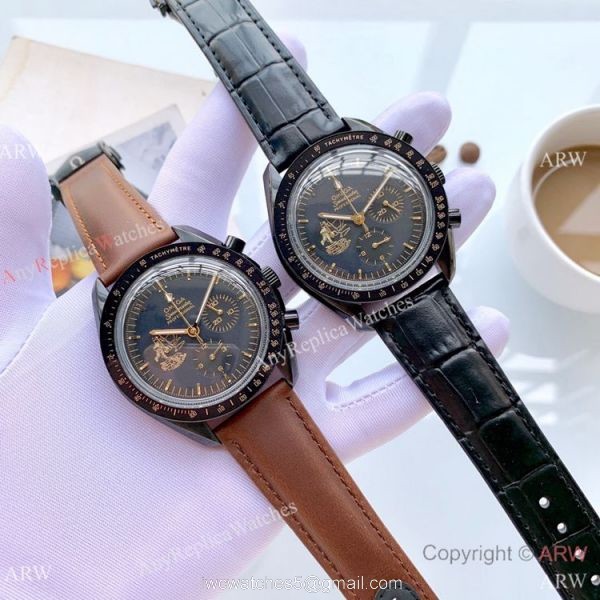 Buy Replica Omega Apollo 11 Men Watch Black Case 42mm