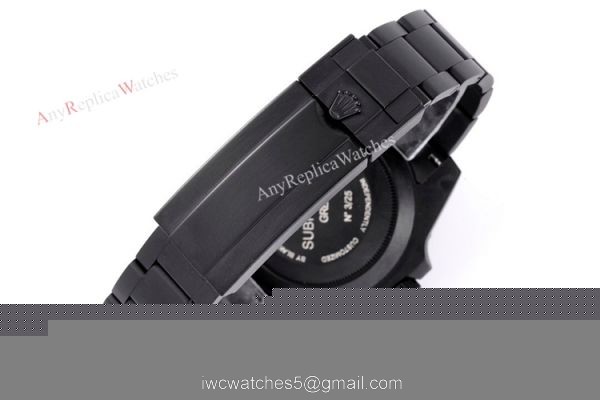 2021 New! Swiss Grade Rolex Submariner Blaken IPK 2824 Men Watch Orange Markers