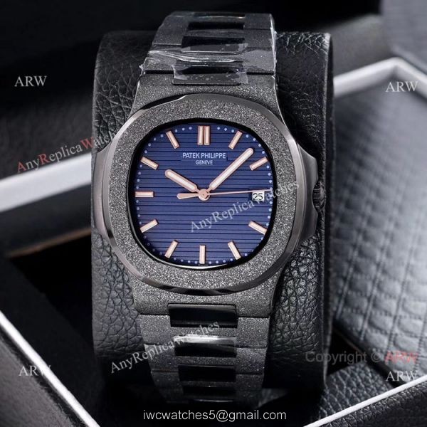 Best Replica Patek Philippe Nautilus Frosted Watch Solid Black 40mm