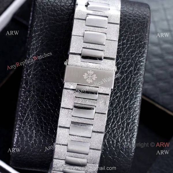 New Replica Patek Philippe Frosted Watch D-Green Dial w-Luminous Markers