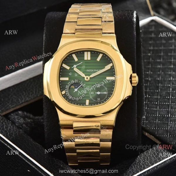 Patek Philippe Power Reserve Moonphase Copy Watches All Gold 40mm