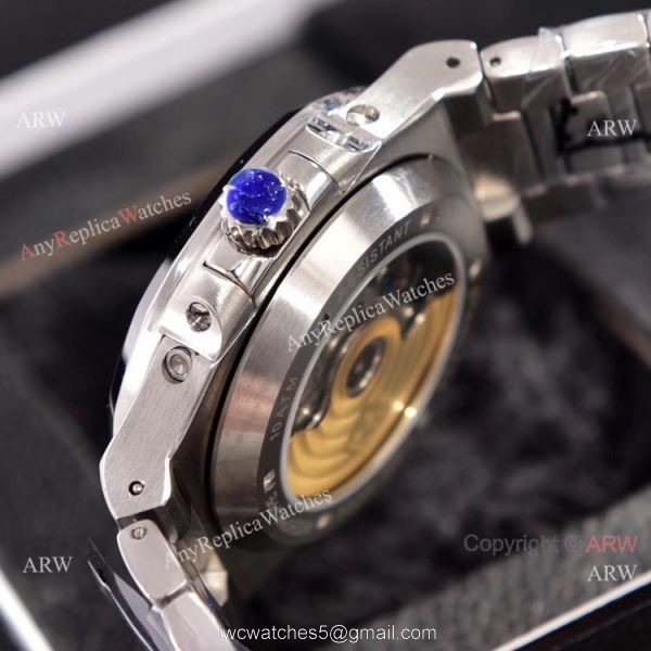 Copy Patek Philippe Nautilus Annual Calendar Watches Silver Dial Engraving Case