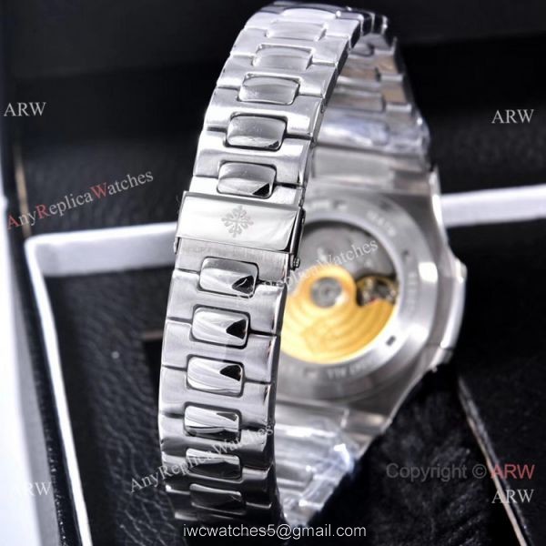 Knockoff Patek Philippe Nautilus Moon Phase 40mm Watches Stainless Steel Brown Dial