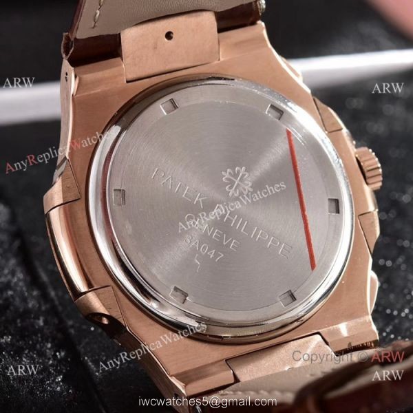 Japan Grade Patek Philippe Nautilus Diamonds Watches Rose Gold White Face