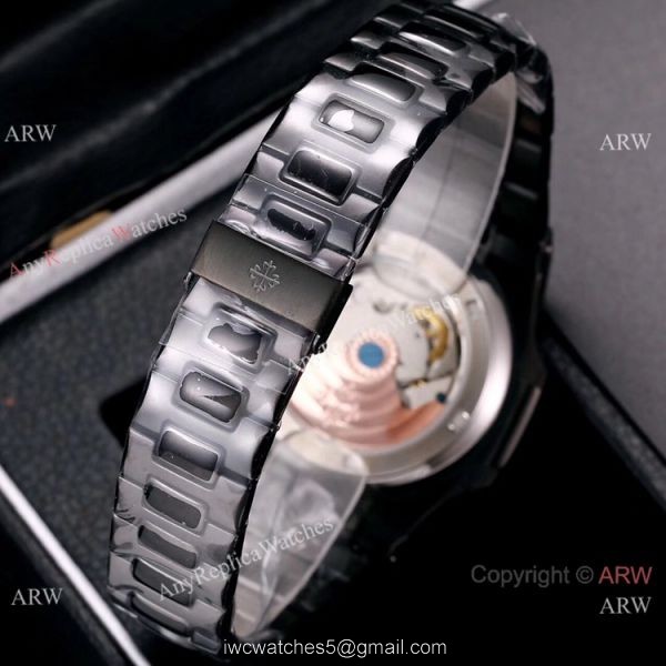 Knockoff Patek Philippe Nautilus All Black Watches Blue Gradient Dial