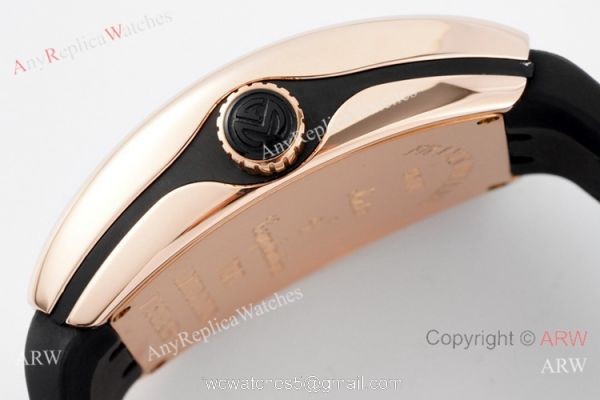 ABF Swiss Replica Franck Muller V45 CRAZY HOUR Watch 44mm Rose Gold