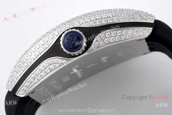 ABF Franck Muller Vanguard V45 Iced Out Diamond Watch with Crazy Hour
