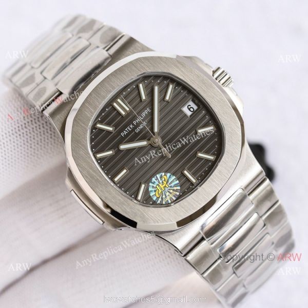 Swiss Grade Patek Philippe Nautilus PPF Factory Cal.324 Watch Stainless Steel Gray Dial 40mm