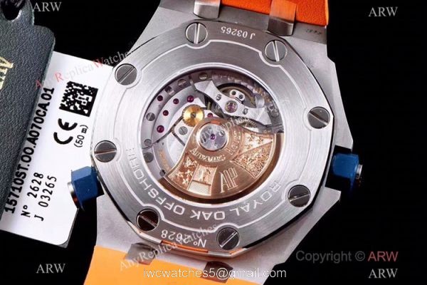 JF Factory V8 1:1 Best Audemars Piguet Divers Watch Orange Rubber Strap