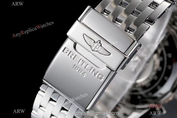 Swiss Grade Breitling Navitimer 1 Chronograph KOR A7750 Copy Watch Rose Gold Bezel White Dial
