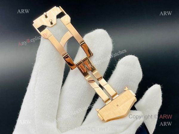Replica Hublot Big Bang Watch Hublot Sang Bleu 45mm Rose Gold Blue Rubber Straps