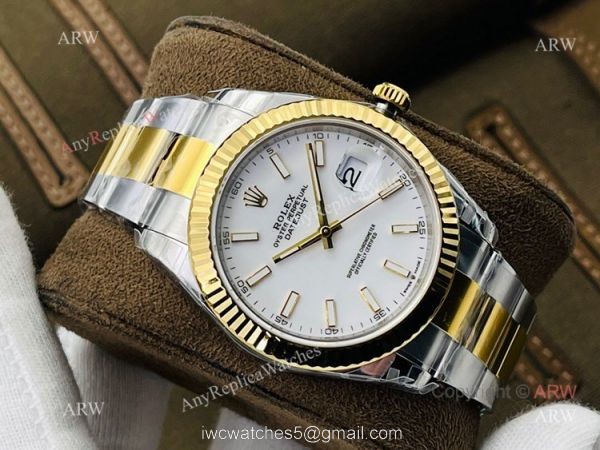 (VSF) VS Factory Rolex Two Tone Datejust 41 Watch With White Dial High End Replica
