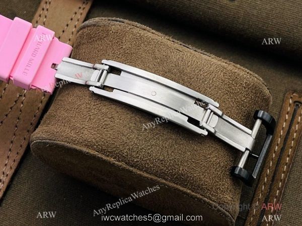 RM Factory Swiss Richard Mille RM 35-02 Rafael Nadal Watch Carbon NTPT Case Pink Rubber Strap
