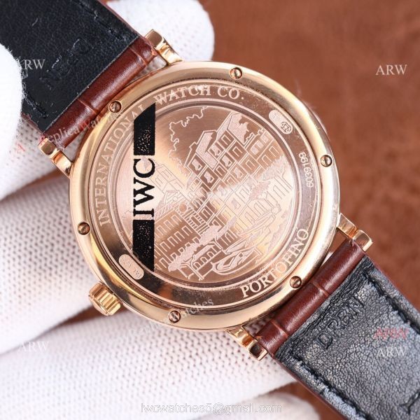 Knock-off IWC Portofino Citizen 9015 Rose Gold Case Watch