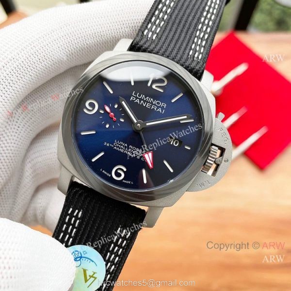 Blue Face Luminor Panerai Luna Rossa Challenger Of The 36th Americas Cup Replica Watches