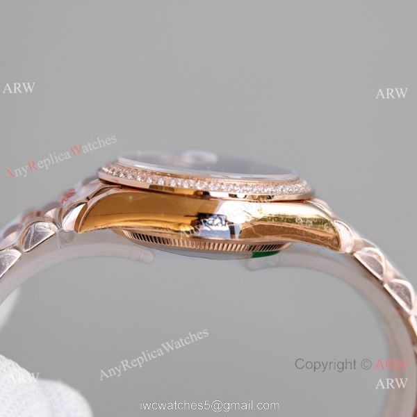 TR Factory 904L Steel Rolex Oyster Perpetual Datejust 31mm Lady Rose Gold Diamonds