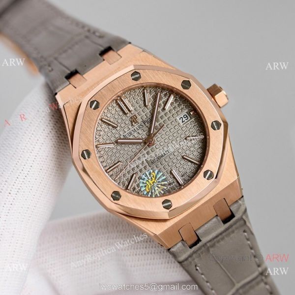JH Factory Audemars Piguet Royal Oak Rose Gold 37mm Gray Dial Watch