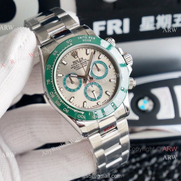 Swiss Grade 1 Copy Rolex Cosmograph Daytona ETA7750 Watch Gray Dial Stainless Steel