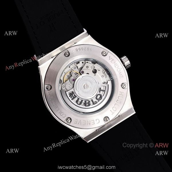 Copy Hublot Classic Fusion Diamond Bezel Green Dial Watch Citizen 8215 Movement