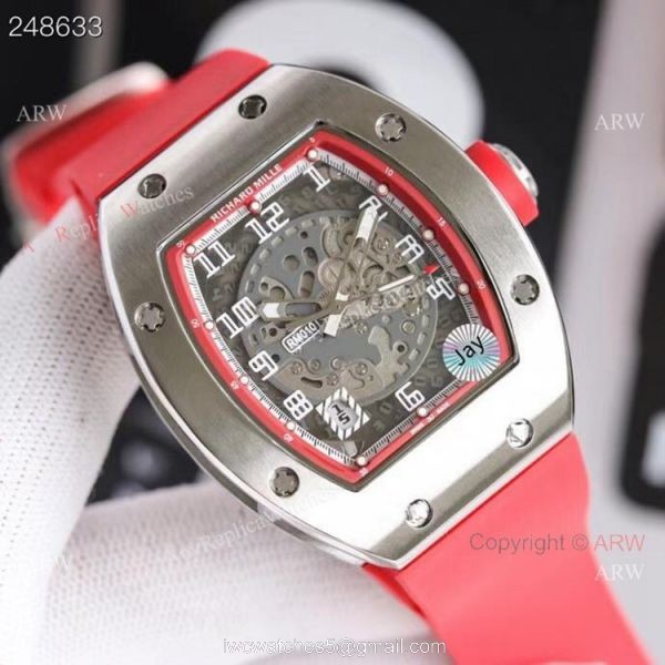Knockoff Richard Mille RM 030 Rose Gold Watch Black Rubber Strap