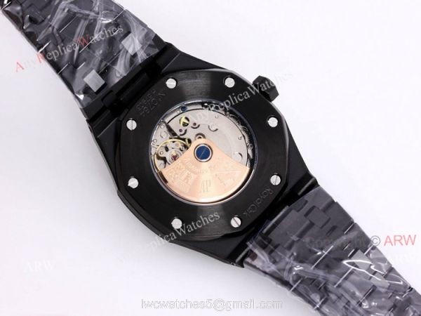 New Audemars Piguet Royal Oak Jumbo Green Dial All Black Mens Replica Watches 41mm