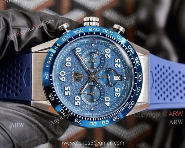 New Tag Heuer Carrera Blue Dial 44mm Tag Heuer Carrera Porsche Chronograph Special Edition Replica Watches