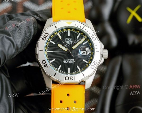 New Tag Heuer Aquaracer 43mm Automatic Replica Watch Special Edition Orange Rubber Band