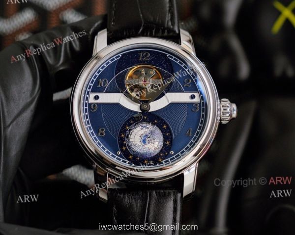White Face Montblanc Tourbillon Geosphere Watch Replica For Men Size 42mm