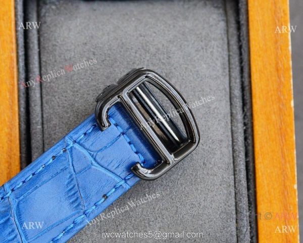 Iced Out Cartier Roadster All Black Watches Leather Strap