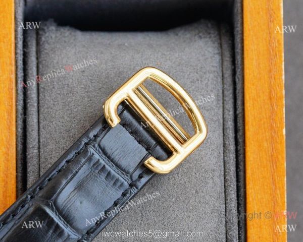 Iced Out Cartier Roadster Chronograph Watches Yellow Gold Case