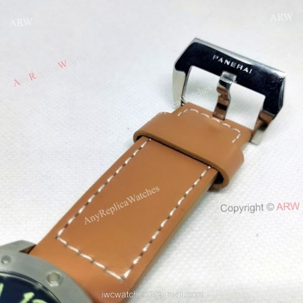 High Quality Replica Radiomir Panerai Egiziano 47mm NEW Black Lattice Dial Brown Leather Strap