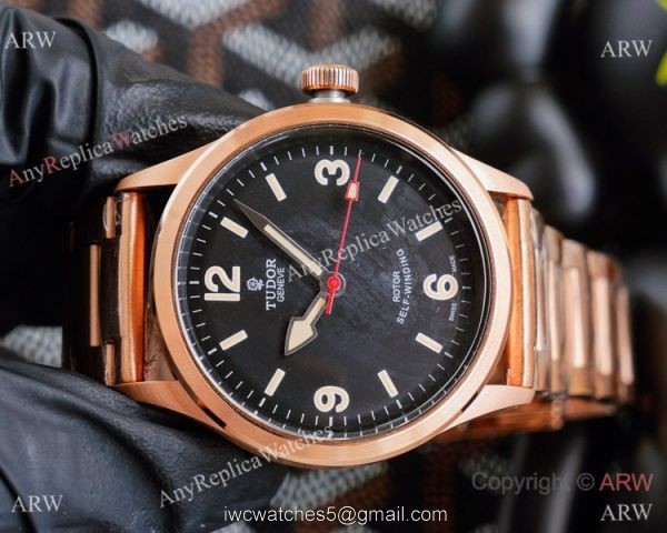 2021 New! Copy Tudor Rotor Self winding Rose Gold 42 Watch Vintage Tudor Wrist