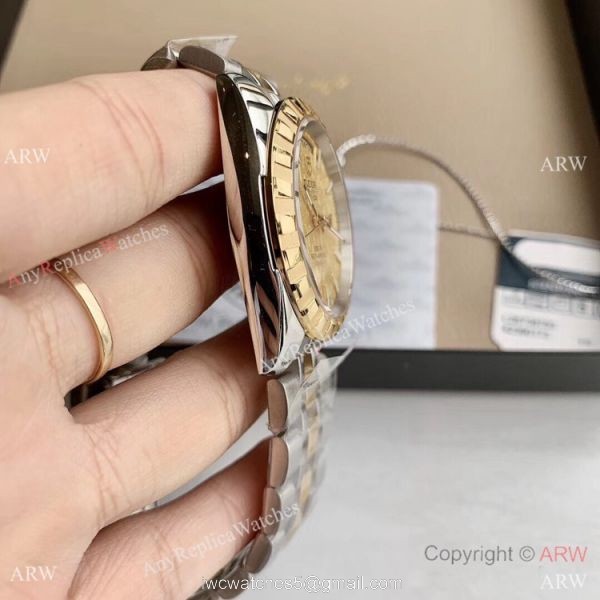 Copy TUDOR Glamour Date+Day Watch Two Tone Gold Watches