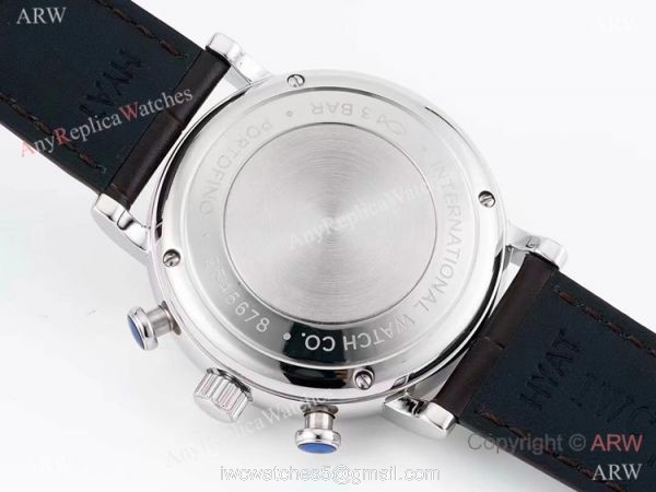 Swiss Replica IWC Portofino 7750 Chronograph 39mm Watch Rose Gold Markers