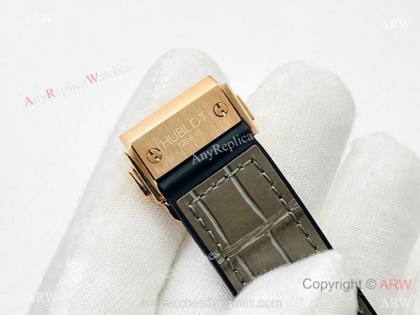 HB V3 version Hublot Classic Fusion Iced Out Watch Rose Gold Gray Dial Super Clone HUB1213 Movement