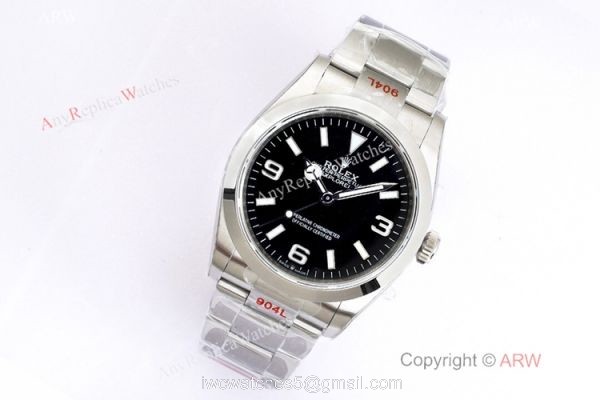 (EW Factory)Rolex Explorer 36mm EWF 3230 904L Stainless Steel Black Dial Bracelet
