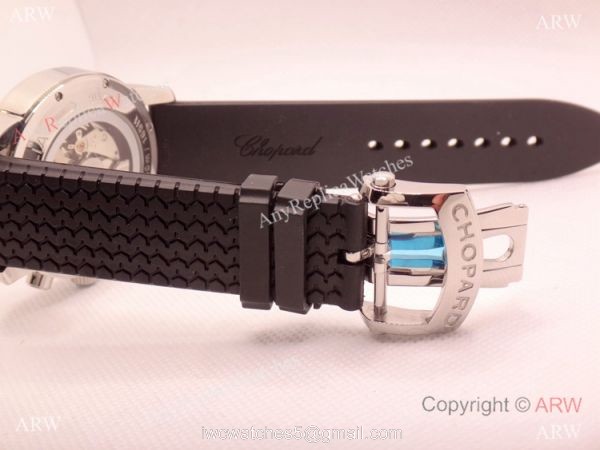 Clone Chopard Mille Miglia GMT Automatic Watch Black Rubber Strap