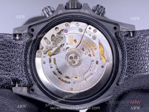 Super Clone Rolex Diw Daytona Noob Factory Forged Carbon Orange Nylon Strap Swiss 4130
