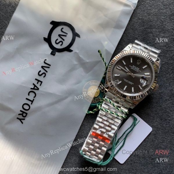 (JVS Factory) Rolex Datejust 72 Power Reserve JVS New 3235 Watch 41mm 904l Steel Rhodium Grey Dial