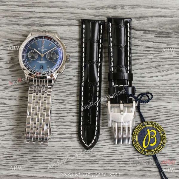 Swiss Breitling Premier BLS A7750 Chronograph Bucherer Blue Face Replica Watch