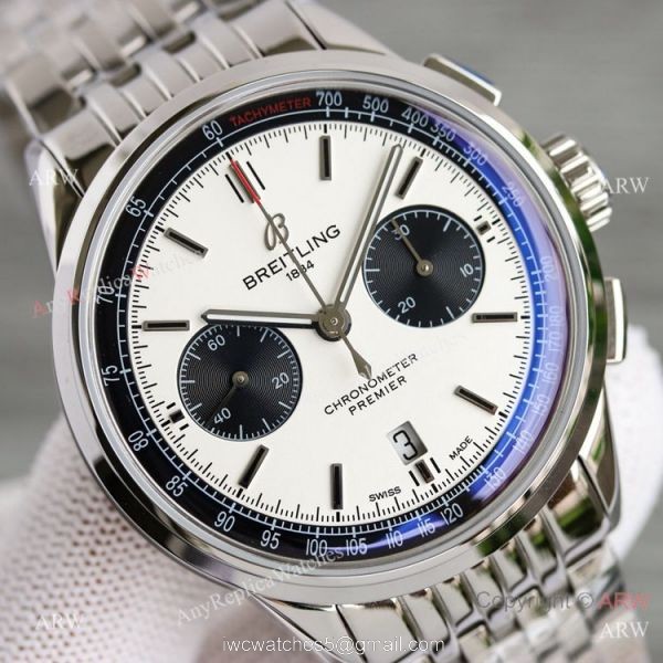 Swiss Copy Breitling Premier BLS A7750 Chronograph Watch Black Sub-dials