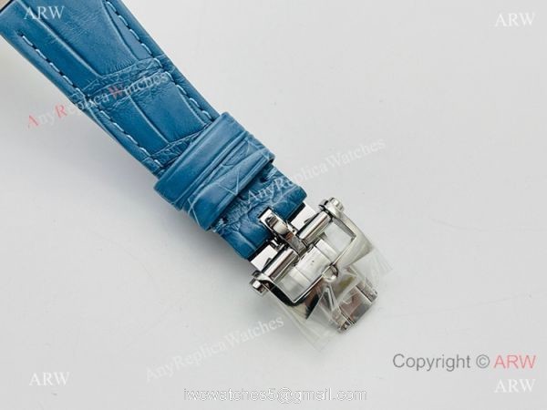 Swiss Grade 1 Vacheron Constantin Overseas Blue Diamond Watch Swiss Quartz 33mm