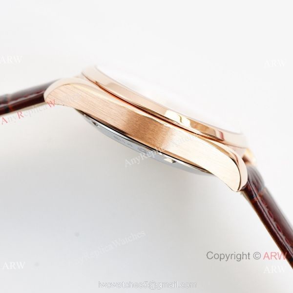 Swiss Quality Omega Aqua Terra 150m Citizen 8215 Rose Gold Leather Strap Watches 41.5mm