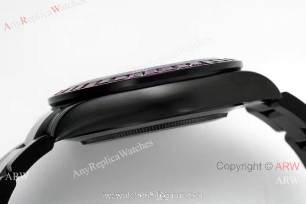 NEW! Noob Factory 4130 Rolex Daytona Blaken &8216;Black Venom Rainbow Bezel Watch 40mm