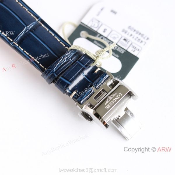 (GF) Swiss Copy Longines Master Bucherer Blue Moonphase dial Watch Leather Strap 40mm