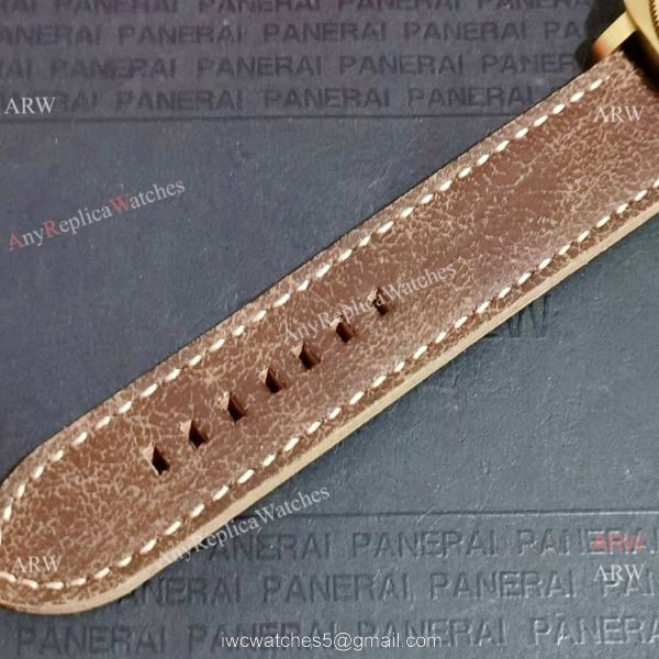 New Clone Panerai Submersible Bianco PAM1223 Watch 42mm Yellow Gold Case