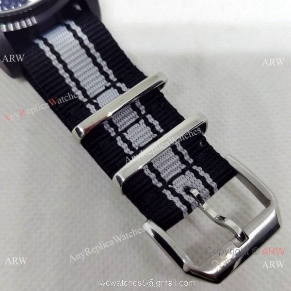 New Copy IWC Pilots Blacksteel Nylon Strap Watch Automatic