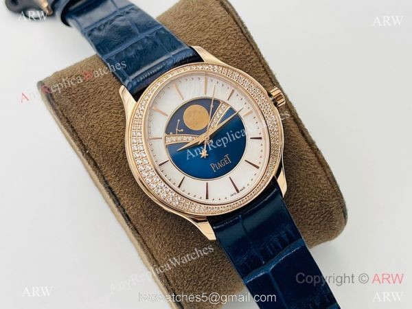 Piaget Womens Watch Limelight Stella Swiss Citizen9015 Rose Gold Diamonds Watch
