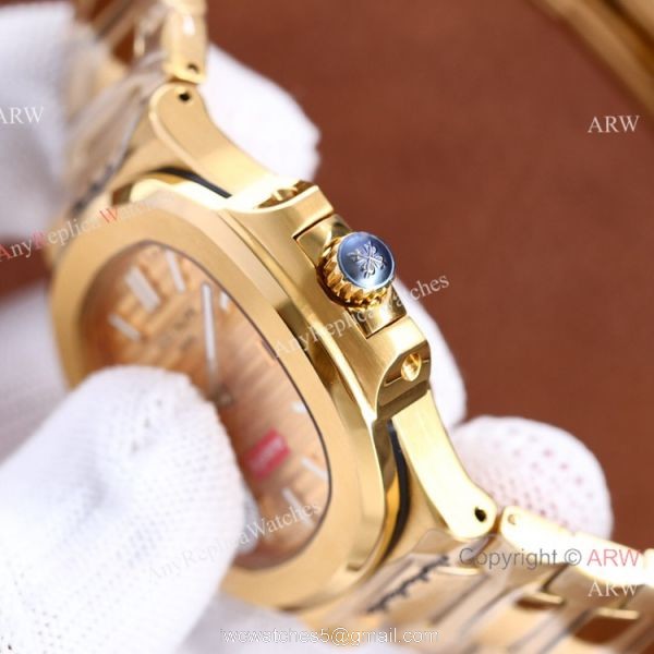 Swiss Quality Copy Patek Philippe Nautilus x Supreme Citizen Watch Yellow Gold