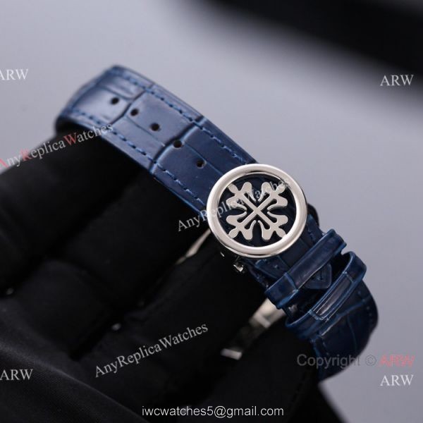 Swiss Quality Patek Philippe Calatrava Annual Calendar Silver Dial Rose Gold Watches